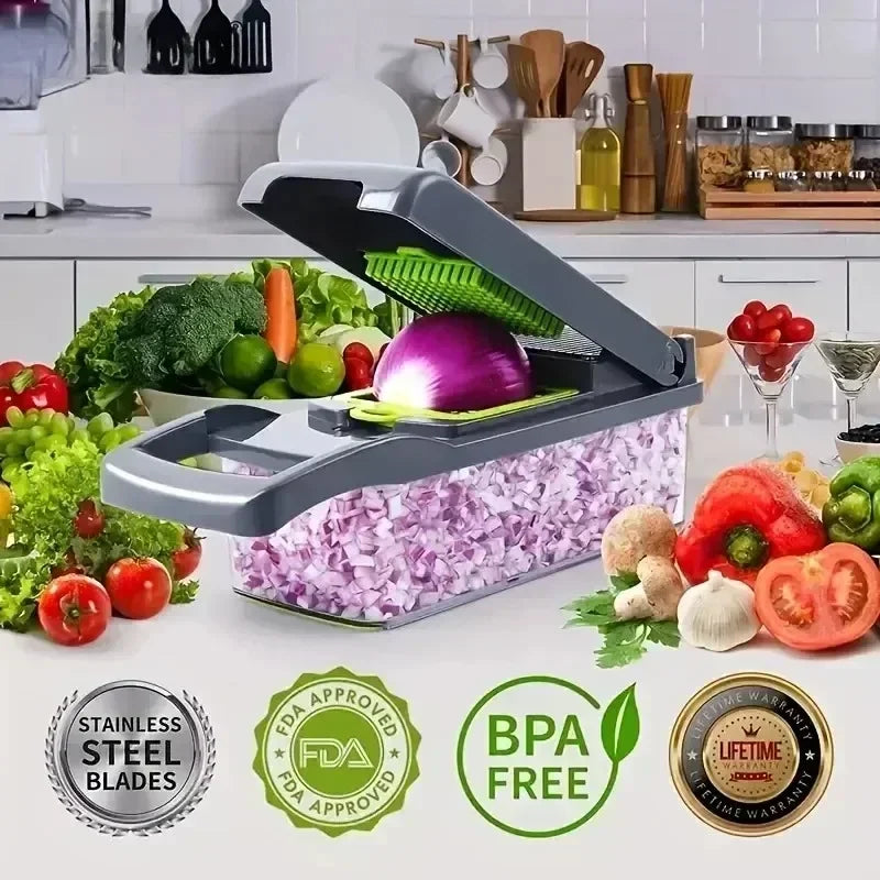  Multifunctional Vegetable Chopper Handle Food Grate Food Chopper Vegetable Slicer Dicer Cut Kitchen Items Cocina